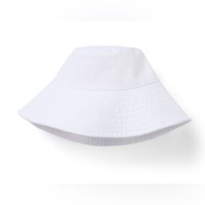 Janie and Jack White Reversible Bucket Hat Size 12-24 NWOT